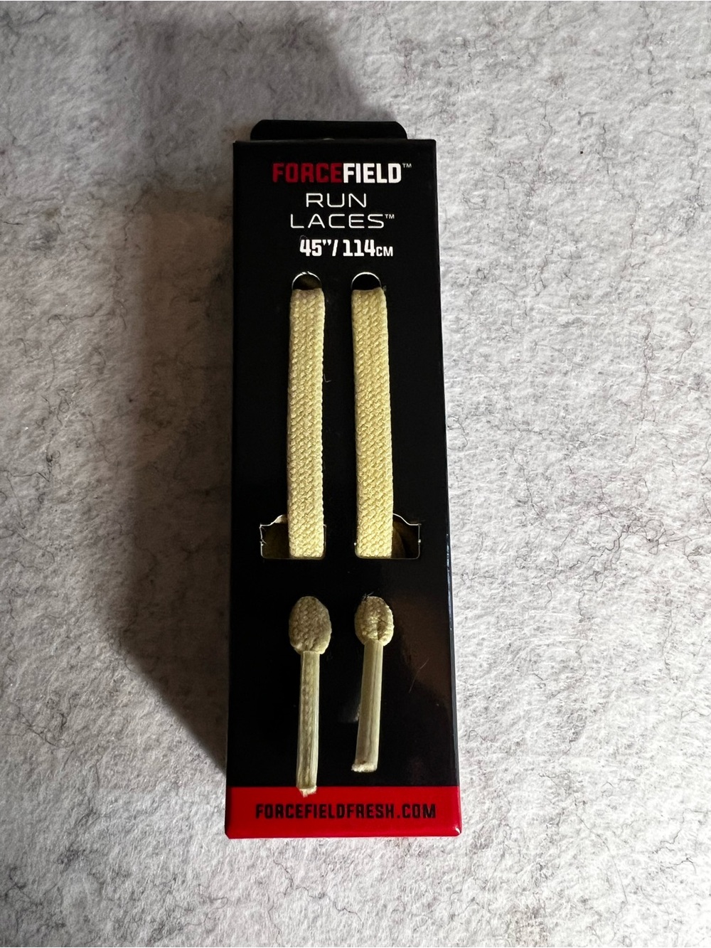 ForceField Run Flat Beige Cream Shoe Laces 45" For 7 Or 8 Eyelets